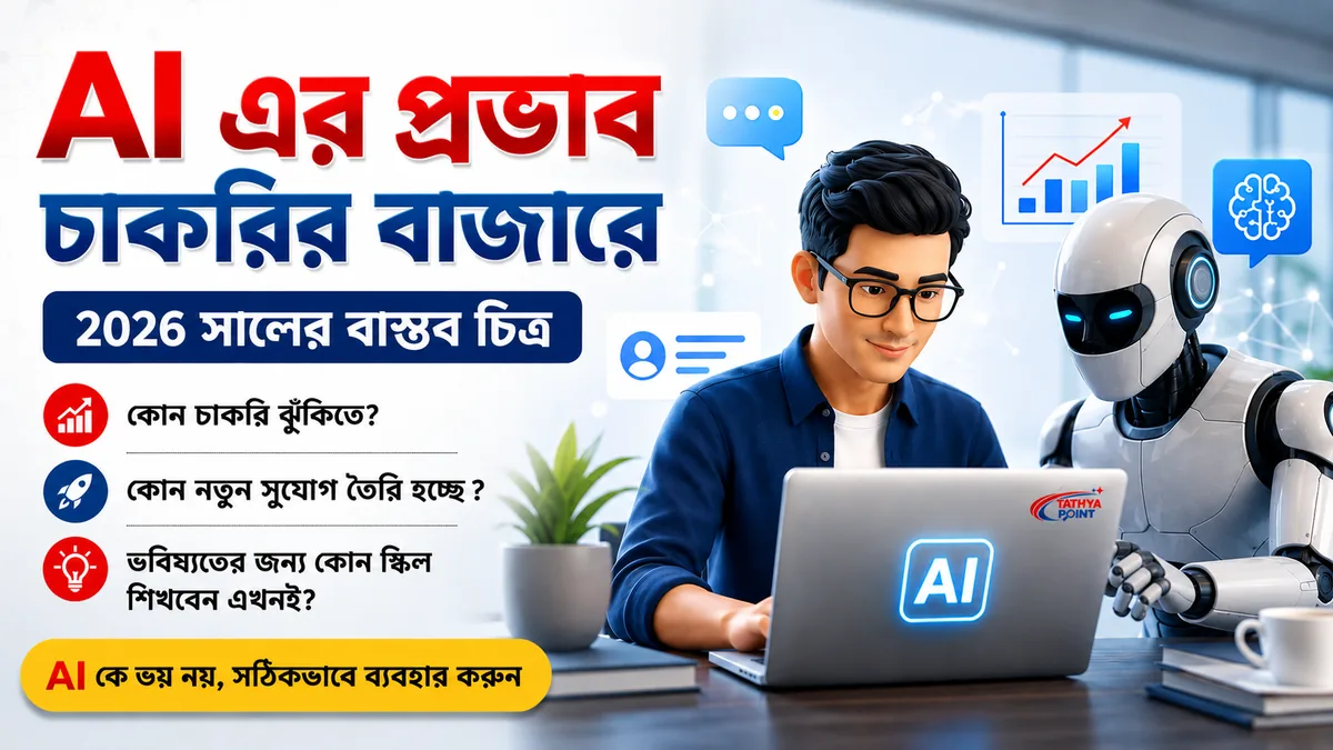 AI-এর প্রভাব চাকরির বাজারে ২০২৬ | নতুন চাকরি, AI Skills ও ভবিষ্যতের ক্যারিয়ার