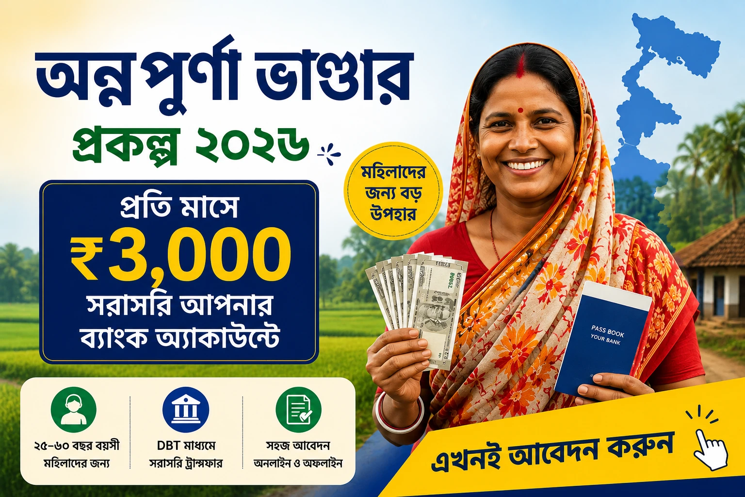 Annapurna Bhandar Yojana 2026 West Bengal Women Scheme