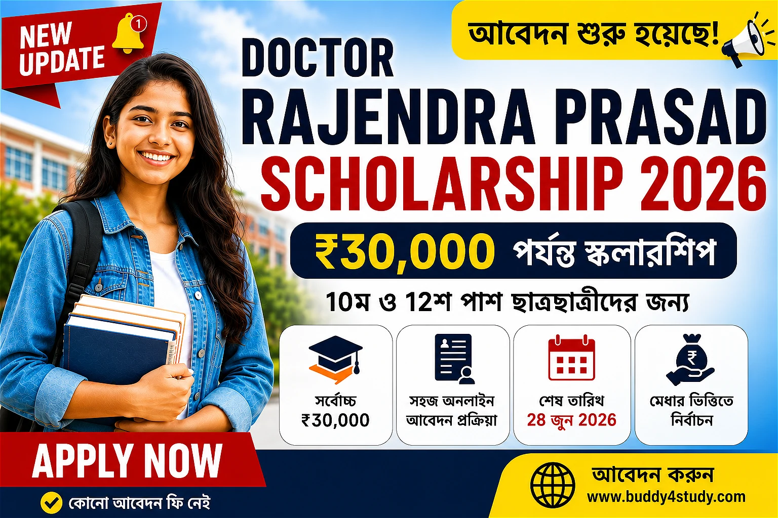 Doctor Rajendra Prasad Scholarship 2026 Apply Online